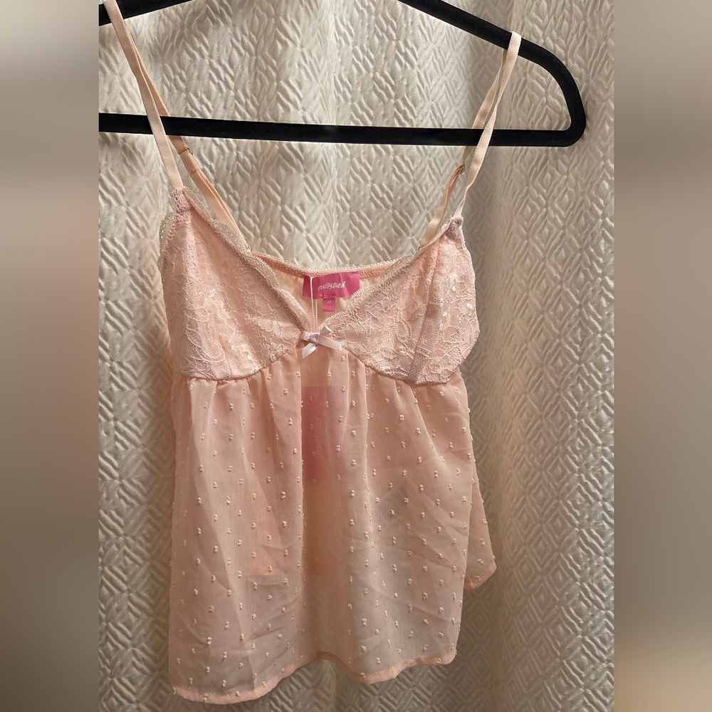 NWT Edixkted Xs Pink Cami Style Top